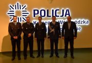Komendant Wojewódzki Policji w Szczecinie z policjantami z Niemiec